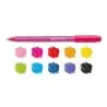 Carioca Fiorella Pack de 10 Boligrafos de Colores Tinta Gel - Punta de Bola 1mm - Cuerpo Transparente Fluo - Colores Surtidos |
