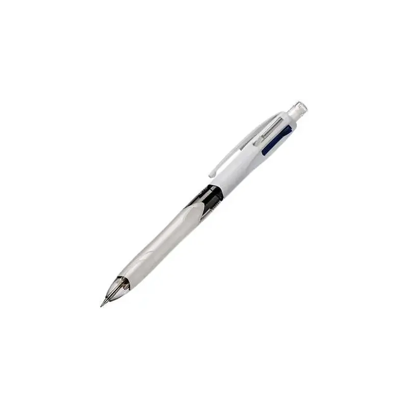 Bic 4 Colours 3+1 Boligrafo y Portaminas Retractil - Punta Media de 1mm - Mina HB 0.7mm - Cuerpo Ancho con Grip - Goma de Borrar