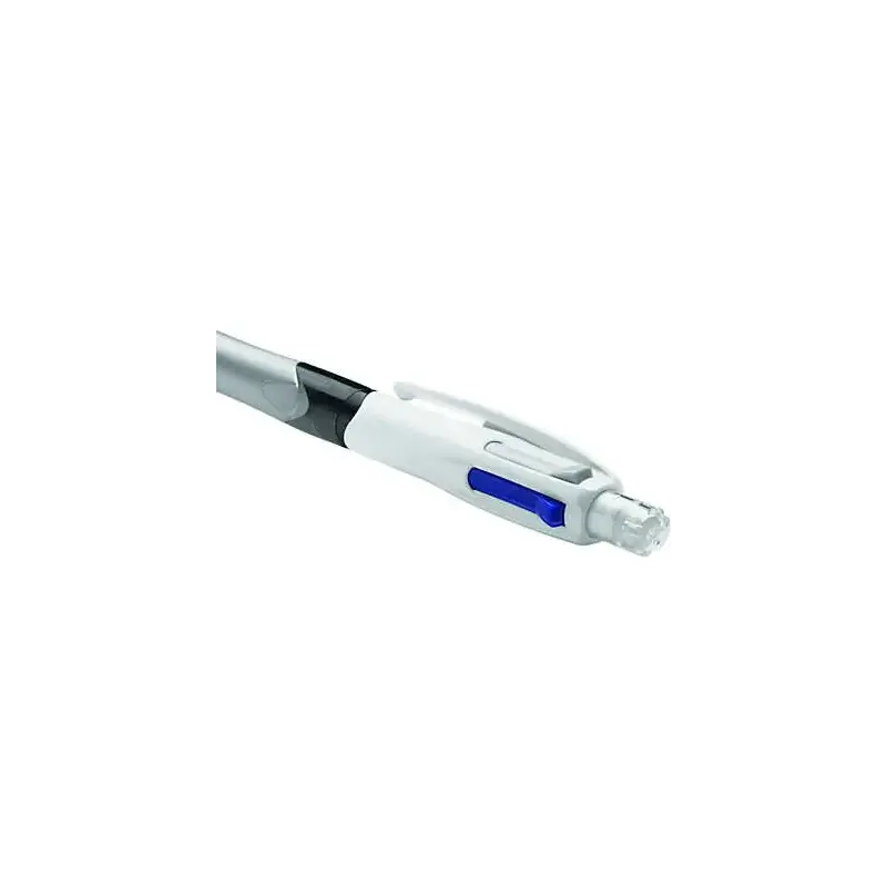 Bic 4 Colours 3+1 Boligrafo y Portaminas Retractil - Punta Media de 1mm - Mina HB 0.7mm - Cuerpo Ancho con Grip - Goma de Borrar