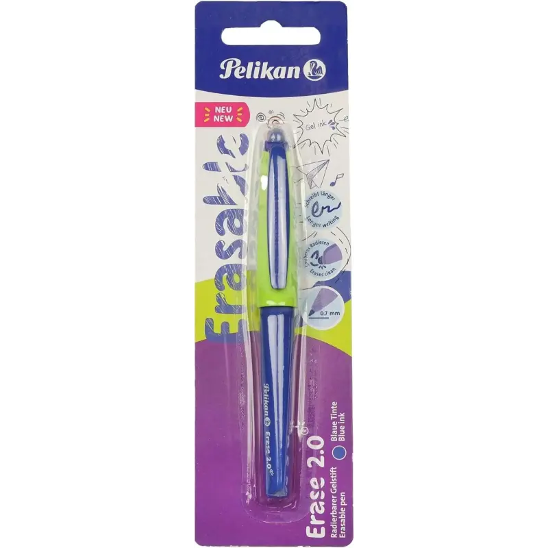 Pelikan Roller Erase 2.0 Boligrafo - Empuñadura Ergonomica Antifatiga - Duracion Larga de la Tinta - Cuerpo del Mismo Color de E