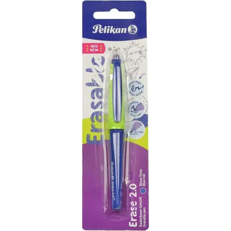 Pelikan Roller Erase 2.0 Boligrafo - Empuñadura Ergonomica Antifatiga - Duracion Larga de la Tinta - Cuerpo del Mismo Color de E