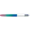 Bic 4 Colours Gradient Boligrafo de Bola Retractil - Punta Media de 1.0mm - Tinta con Base de Aceite - Cuerpo Blanco/Degradado T