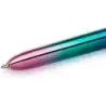 Bic 4 Colours Gradient Boligrafo de Bola Retractil - Punta Media de 1.0mm - Tinta con Base de Aceite - Cuerpo Blanco/Degradado T