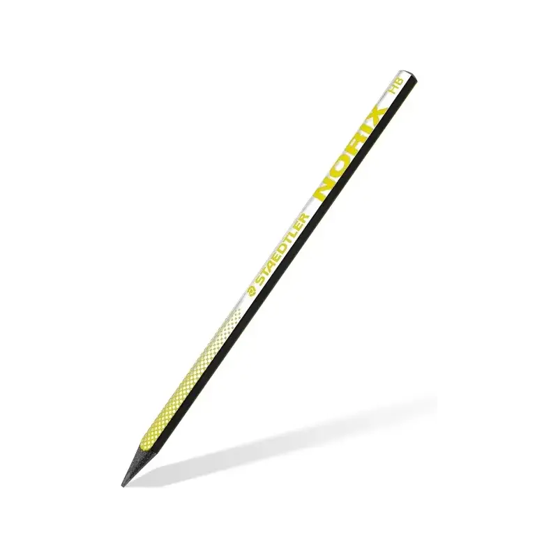 Staedtler Norix Pack de 2 Lapices de Grafito HB + Borrador + Sacapuntas - Madera Negra - Diseño Inteligente | Ahorro Imprimiendo