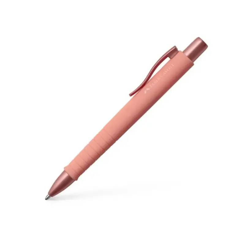 Faber-Castell Poly Ball Urban Limited Edition Boligrafo Retractil XB - Forma Triangular Ergonomica - Suave al Tacto - Color Cora