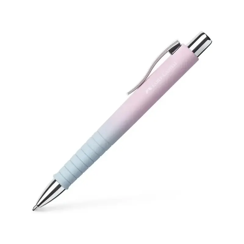 Faber-Castell Poly Ball Flow Edition Blushing Sky Boligrafo Retractil XB - Forma Triangular Ergonomica - Suave al Tacto - Color