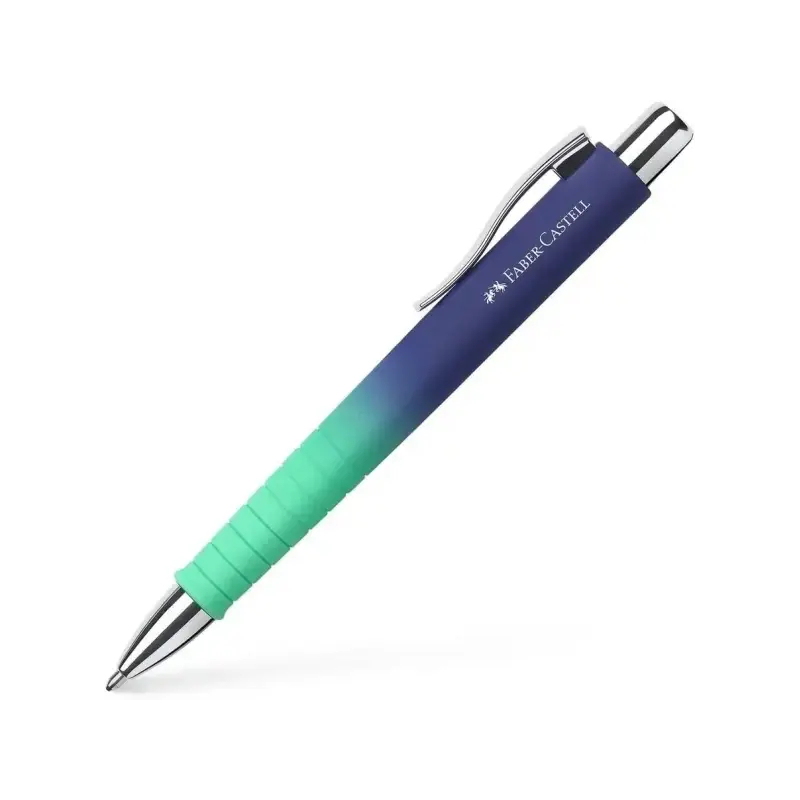 Faber-Castell Poly Ball Flow Edition Buzzing Blue Boligrafo Retractil XB - Forma Triangular Ergonomica - Suave al Tacto - Color