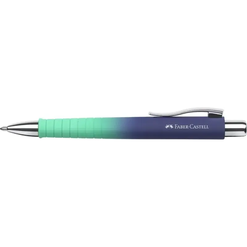 Faber-Castell Poly Ball Flow Edition Buzzing Blue Boligrafo Retractil XB - Forma Triangular Ergonomica - Suave al Tacto - Color