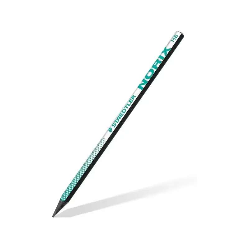 Staedtler Norix Pack de 2 Lapices de Grafito HB + Borrador + Sacapuntas - Madera Negra - Diseño Inteligente | Ahorro Imprimiendo