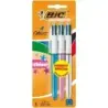 Bic 4 Colours Shine Pack de 3 Boligrafos de Bola Retractil - Punta de 1mm - Trazo de 0.4mm - Tinta con Base de Aceite - Cuerpo O