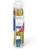 Staedtler Noris 120 Pack de 12 Lapices de Grafito Hexagonales + Goma de Borrar - Mina HB Ultrarresistente de 2mm - Madera de Bos