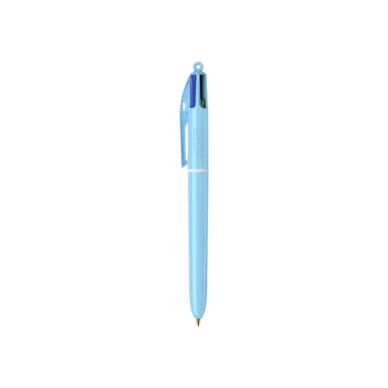 Bic 4 Colours Pastel Pack con 1 Boligrafo de Bola Retractil 4 Colores + Corrector Tipp-Ex Mini Pocket Mouse Pastel 5mmx6m - Punt