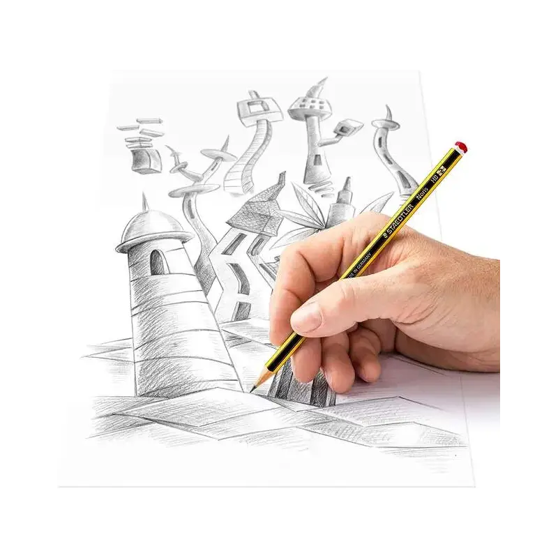 Staedtler Noris 120 Expositor de 90 Lapices de Grafito Hexagonal - Diferentes Graduaciones de Mina - Madera de Bosques Sostenibl