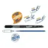 Carioca Oops Expositor de 24 Boligrafos Borrables - Tinta Termo Sensible - Empuñadura Ergonomica Triangular - Punta de Ø 0.7mm -
