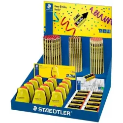 Staedtler Noris 120 Expositor con Lapices + Sacapuntas + Gomas de Borrar | Ahorro Imprimiendo