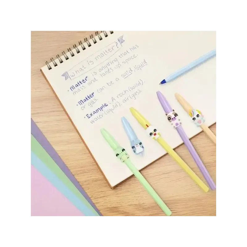 Bic Cristal Pastel Figurines Pack con 20 Boligrafos de Bola - Cuerpo Opaco en Colores Pastel con Figuras de Animales - Punta Red