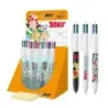Bic 4 Colours Asterix Expositor con 30 Boligrafos de Bola Retractil Diseños Comic Asterix - Punta Media de 1.0mm - 3 Diseños Dif