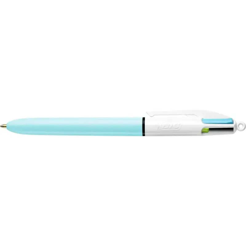 Bic 4 Colours Fun Expositor con 40 Boligrafos de Bola Retractil - Punta Media de 1.0mm - Tinta con Base de Aceite - Tinta de Col
