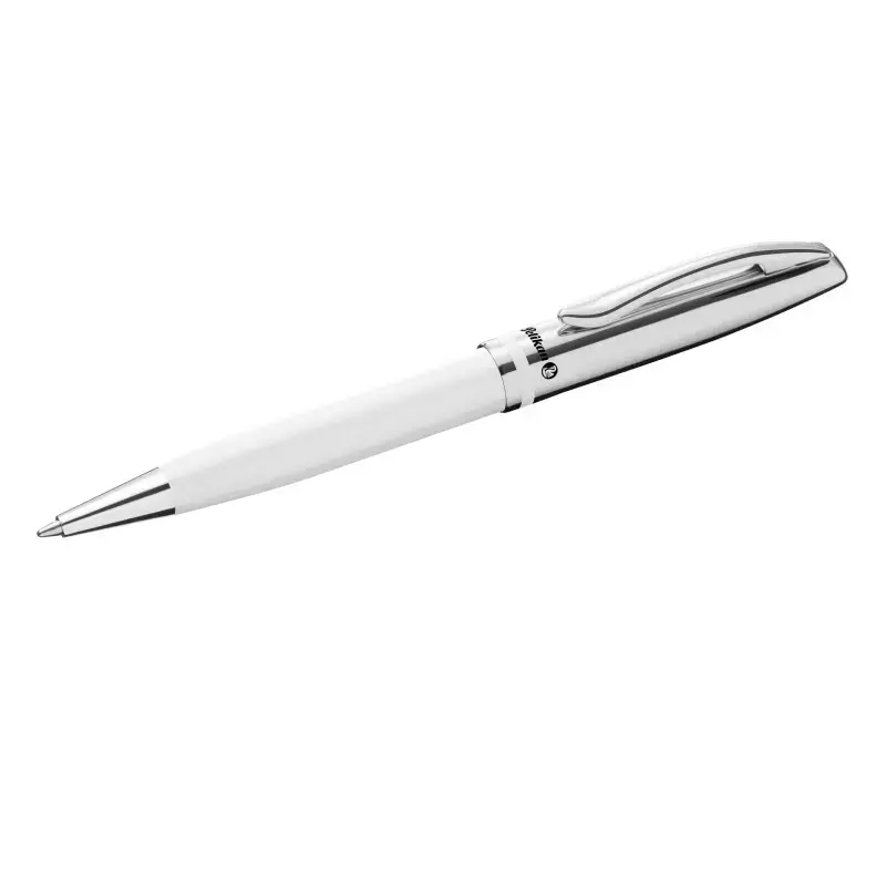 Pelikan Jazz Classic Expositor con 15 Boligrafos Retractiles - Trazo de 1mm - Mecanismo de Giro - Capuchon y Clip Cromados - Rec