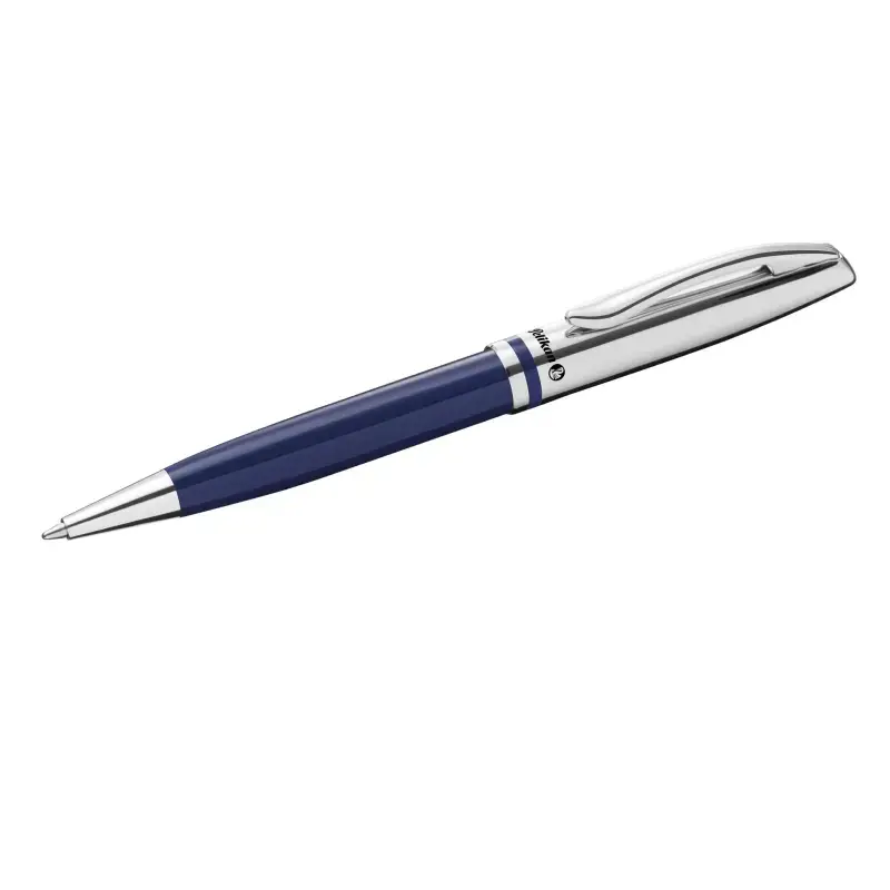 Pelikan Jazz Classic Expositor con 15 Boligrafos Retractiles - Trazo de 1mm - Mecanismo de Giro - Capuchon y Clip Cromados - Rec