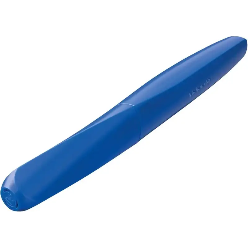Pelikan Twist Pluma Estilografica Escolar Recargable - Plumilla de Acero Inoxidable Punto M - Cuerpo Color Azul (814737) | Ahorr