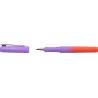 Faber-Castell Poly Ball Flow Edition Punchy Melon Pluma Estilografica - Ancho del Plumin Medio - Suave al Tacto - Color Lila/Roj
