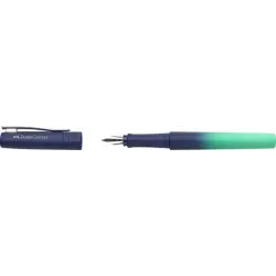 Faber-Castell Poly Ball Flow Edition Buzzing Blue Pluma Estilografica - Ancho del Plumin Medio - Suave al Tacto - Color Azul/Tur