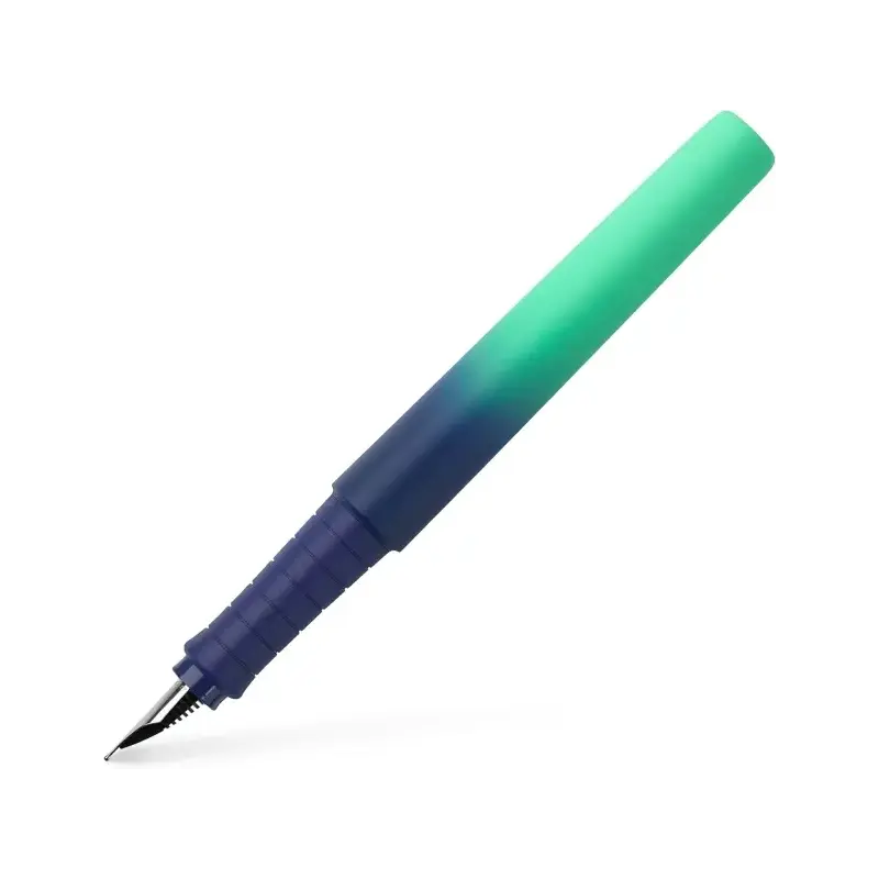 Faber-Castell Poly Ball Flow Edition Buzzing Blue Pluma Estilografica - Ancho del Plumin Medio - Suave al Tacto - Color Azul/Tur