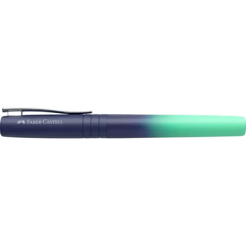 Faber-Castell Poly Ball Flow Edition Buzzing Blue Pluma Estilografica - Ancho del Plumin Medio - Suave al Tacto - Color Azul/Tur