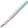 Faber-Castell Poly Ball Flow Edition Blushing Sky Pluma Estilografica - Ancho del Plumin Medio - Suave al Tacto - Color Rosa/Azu