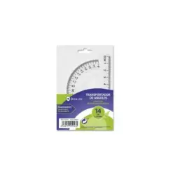 Bismark Transportador de Angulos 14cm - Fabricado en Plastico - Ideal para el Colegio - Transparente | Ahorro Imprimiendo