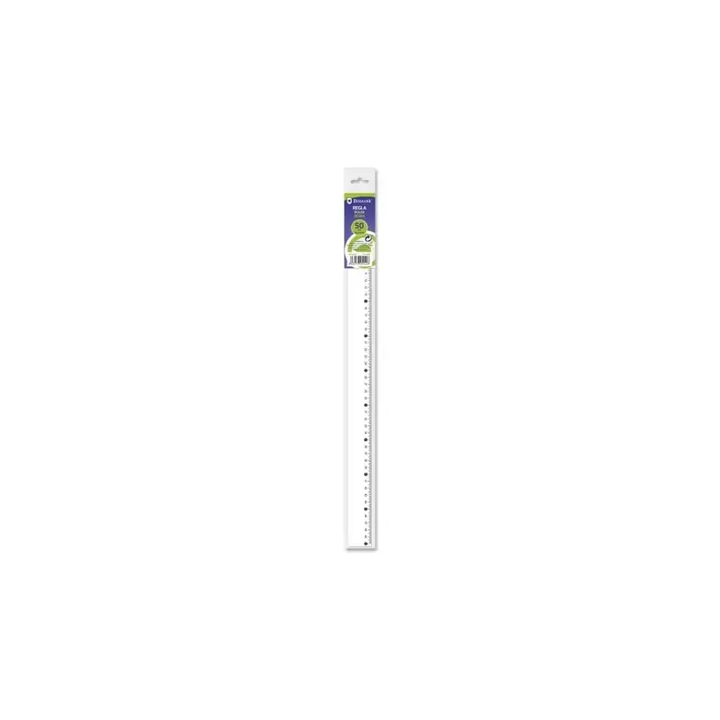Bismark Regla Milimetrada 50cm - Fabricada en Plastico - Ideal para Colegio - Transparente | Ahorro Imprimiendo