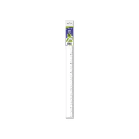 Bismark Regla Milimetrada 50cm - Fabricada en Plastico - Ideal para Colegio - Transparente | Ahorro Imprimiendo
