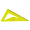 Milan Pack de 4 Reglas Flexibles y Resistentes - Regla, Escuadra, Cartabon y Transportador - Color Amarillo | Ahorro Imprimiendo