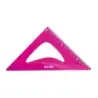 Milan Pack de 4 Reglas Flexibles y Resistentes - Regla, Escuadra, Cartabon y Transportador - Color Rosa | Ahorro Imprimiendo