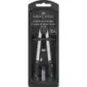 Faber-Castell Compas de Ajuste Rapido - Articulaciones en ambos Brazos - Accesorios de Recambio - Adaptador Universal | Ahorro I