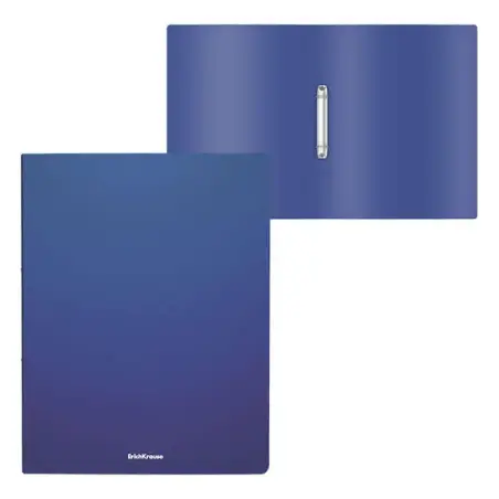 Erichkrause Matt Classic Carpetas de 2 Anillas 24mm - Tamaño A4 - Color Azul | Ahorro Imprimiendo