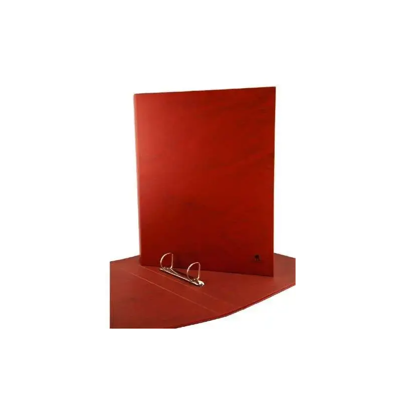 Mariola Carpeta de 2 Anillas Carton Forrado Papel Plastificado Cuero - Tamaño Folio Apaisado - Anillas Mixtas 40mm - Medidas 25x