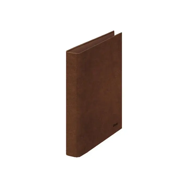 Dohe Carpeta de 2 Anillas Mixtas 25mm Folio Natural - Carton Forrado - Papel Impreso y Plastificado - Color Cuero | Ahorro Impri