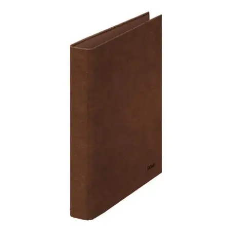 Dohe Carpeta de 2 Anillas Mixtas 25mm Folio Natural - Carton Forrado - Papel Impreso y Plastificado - Color Cuero | Ahorro Impri
