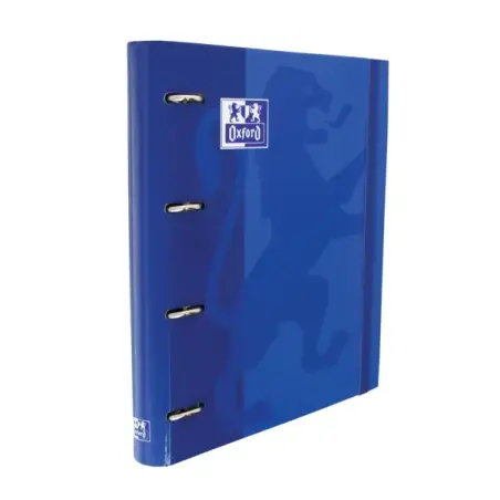 Oxford Europeanbinder Classic A4+ Carpeta de Anillas con Recambio Cuadricula 5x5 - Tapa Extradura - Cierre con Goma Elastica - C