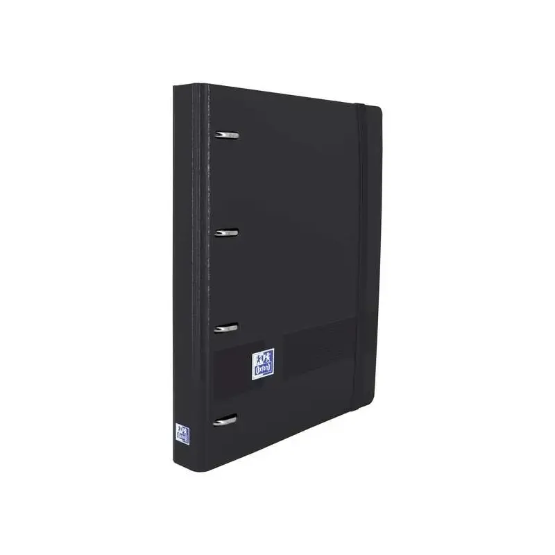 Oxford Europeanbinder Live & Go Carpeta de 4 Anillas Formato A4+ con Recambio Cuadriculado 5x5mm y 4 Taladros - Tapa de Plastico