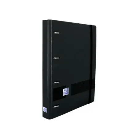 Oxford Europeanbinder Live&Go A5+ con Recambio Dots - Tapa Plastico Superresistente - Anillas 4x25mm - Cierre con Goma Elastica