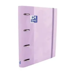 Oxford Europeanbinder Touch A4+ Carpeta de Anillas con Recambio Cuadricula 5x5 - Tapa Extradura - Cierre con Goma Elastica - Col