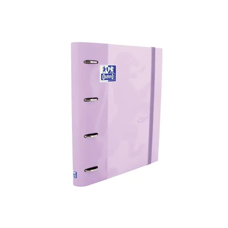 Oxford Europeanbinder Touch A4+ Carpeta de Anillas con Recambio Cuadricula 5x5 - Tapa Extradura - Cierre con Goma Elastica - Col