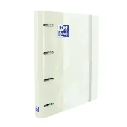 Oxford Europeanbinder Classic A4+ Carpeta de Anillas con Recambio Cuadricula 5x5 - Tapa Extradura - Cierre con Goma Elastica - C