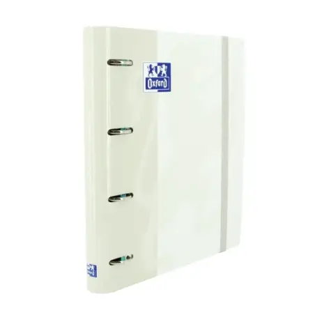 Oxford Europeanbinder Classic A4+ Carpeta de Anillas con Recambio Cuadricula 5x5 - Tapa Extradura - Cierre con Goma Elastica - C