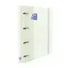 Oxford Europeanbinder Classic A4+ Carpeta de Anillas con Recambio Cuadricula 5x5 - Tapa Extradura - Cierre con Goma Elastica - C