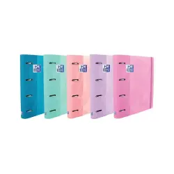 Oxford Europeanbinder Touch Carpeta de 4 Anillas Formato A4+ con Recambio Cuadriculado 5x5mm y 4 Taladros - Tapa Tacto Suave - C
