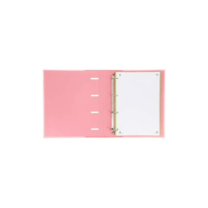 Oxford Europeanbinder Touch Carpeta de 4 Anillas Formato A4+ con Recambio Cuadriculado 5x5mm y 4 Taladros - Tapa Tacto Suave - C